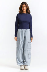 Ribbed Crew Neck Top WM-KTP-SS24-013